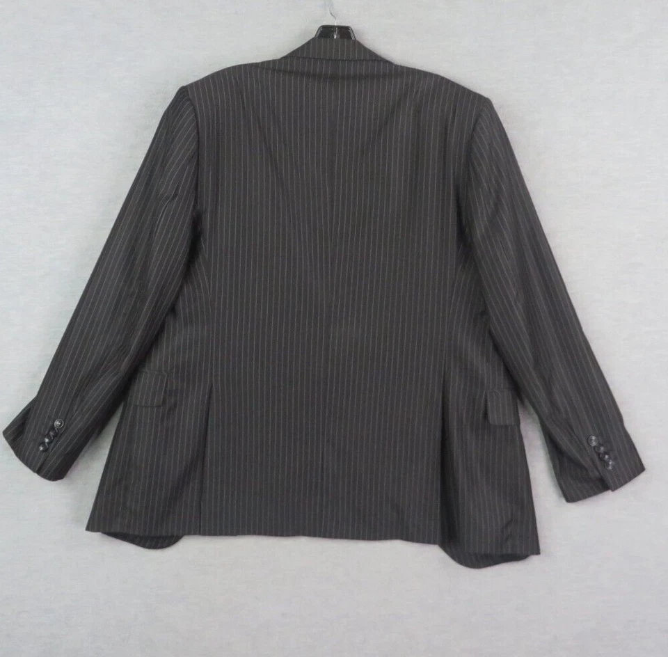 Abrigo deportivo de lana a rayas negro Blazer 48 Giorgio Armani Le Collezioni para hombre Foto 2 de 4