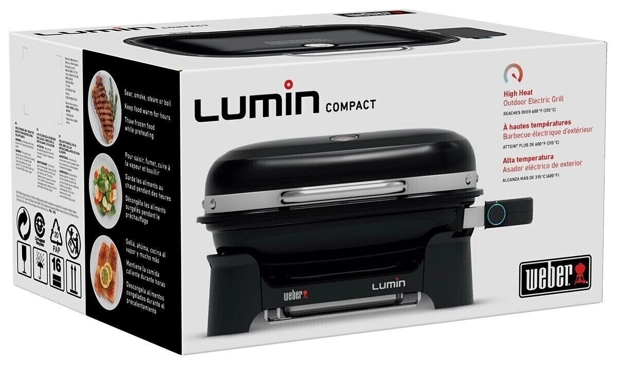 Weber - Lumin Compact Electric Grill - Black