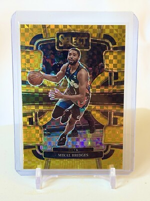 2023-24 PANINI SELECT GOLD MIKAL BRIDGES /10 NETS/KNICKS STAR   
