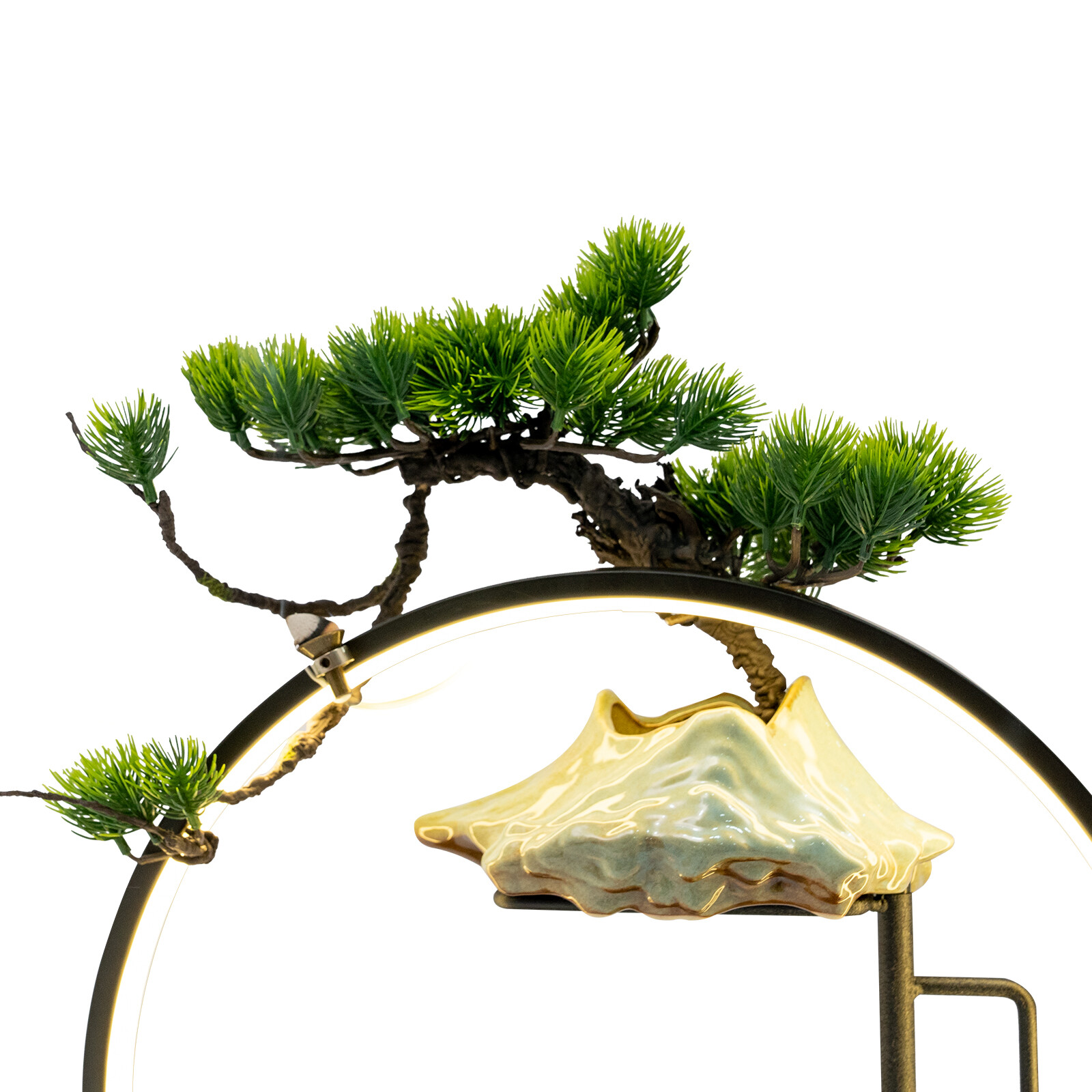 Corded Electric Desktop Fountain with Water Pump Home Decor Indoor Ornament US