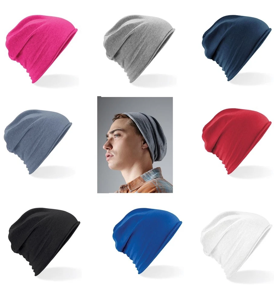 Beanie Sommer Jersey Baumwolle Damen Herren Slouch atmungsaktiv