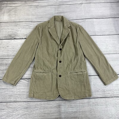 Sonoma Corduroy Jacket Women Size Large Button Down Business Blazer - Tan