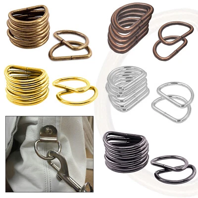 CRAFT SHOP 2-100pcs Non Welded D Rings Buckles for Webbing Hand Bag Fastening Leather Craft