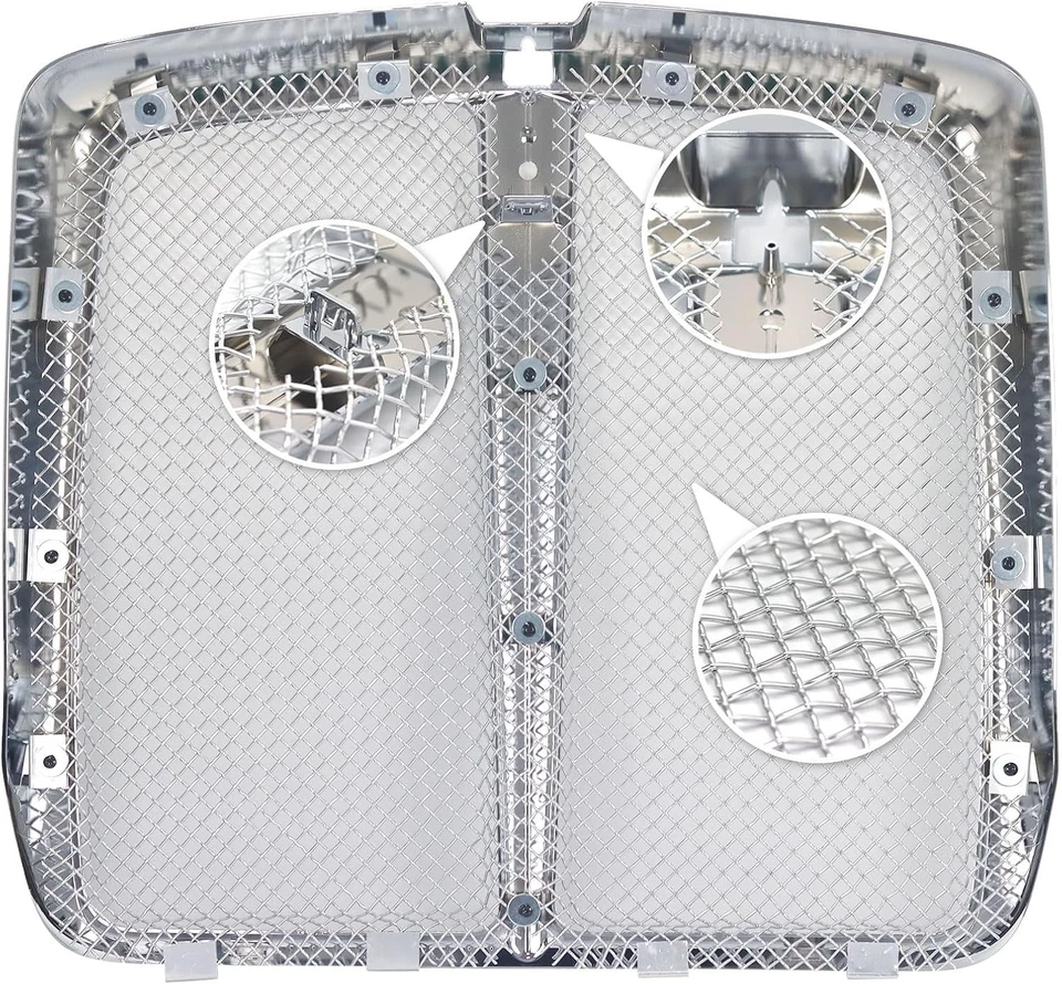 For Kenworth T660 2008-2019 New Chrome Front Grille with Bug Screen Net Part - Image 4 of 4