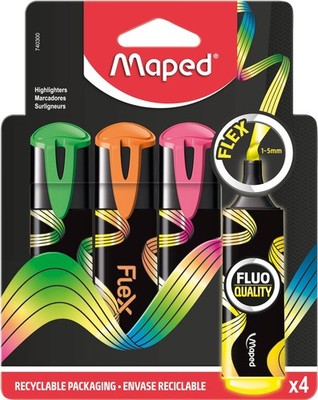 Maped - Highlighter, marker pen FLUO PEPS FLEX - x4 markers 4 Stück (1er Pack) F