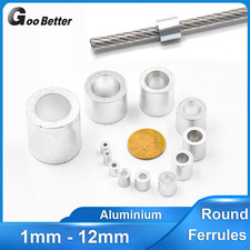 Aluminium Crimping Round Sleeve Steel Wire Cable Ferrules For Wire Rope 1mm-12mm
