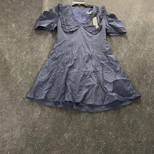 ANTHROPOLOGIE Short-Sleeve Collared Printed Mini Dress Women's Size 8 