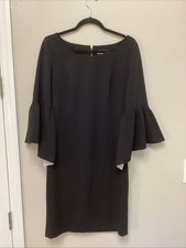 Calvin Klein Women's Black/White Color Block Sheath Dress Size 10