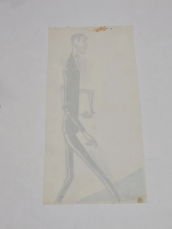 Listado artista caricaturista Julius Kroll dibujo firmado Jimmy Stuart Mr. Smith Go Foto 4 de 4