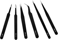 Precision Tweezers 6pc ESD Anti Static Craft Tool