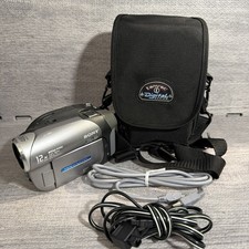 Sony DCR-DVD203 Handycam Camcorder Bundle- Tested-Battery-Ba -NO POWER CORD