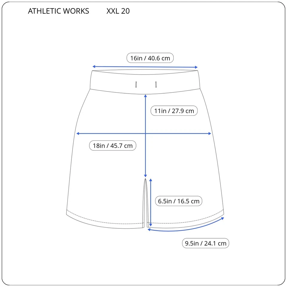 Шорты женские Athletic Works XXL 20 Plus без застежек черные легкие из полимерной смеси - Изображение 2 из 4