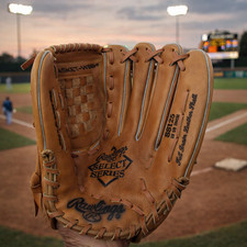 Rawlings Select 12.5 In Fielder's Baseball Glove RHT Brown Leather FREE SHIPPING