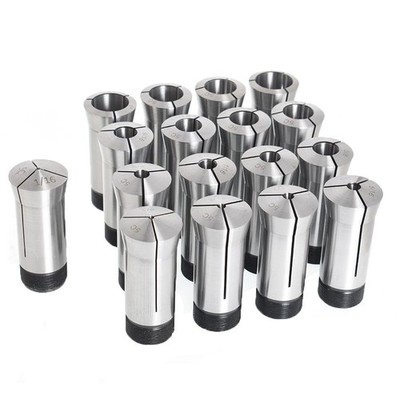 17 Pack 1/16-1-1/16'' 5C Round Collet Set By 16th Harden 0006'' TIR High Precision