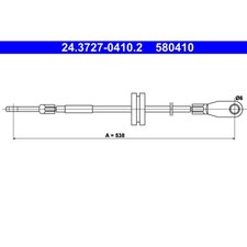 Seilzug Feststellbremse ATE 24.3727-0410.2 für Mercedes-Benz 190