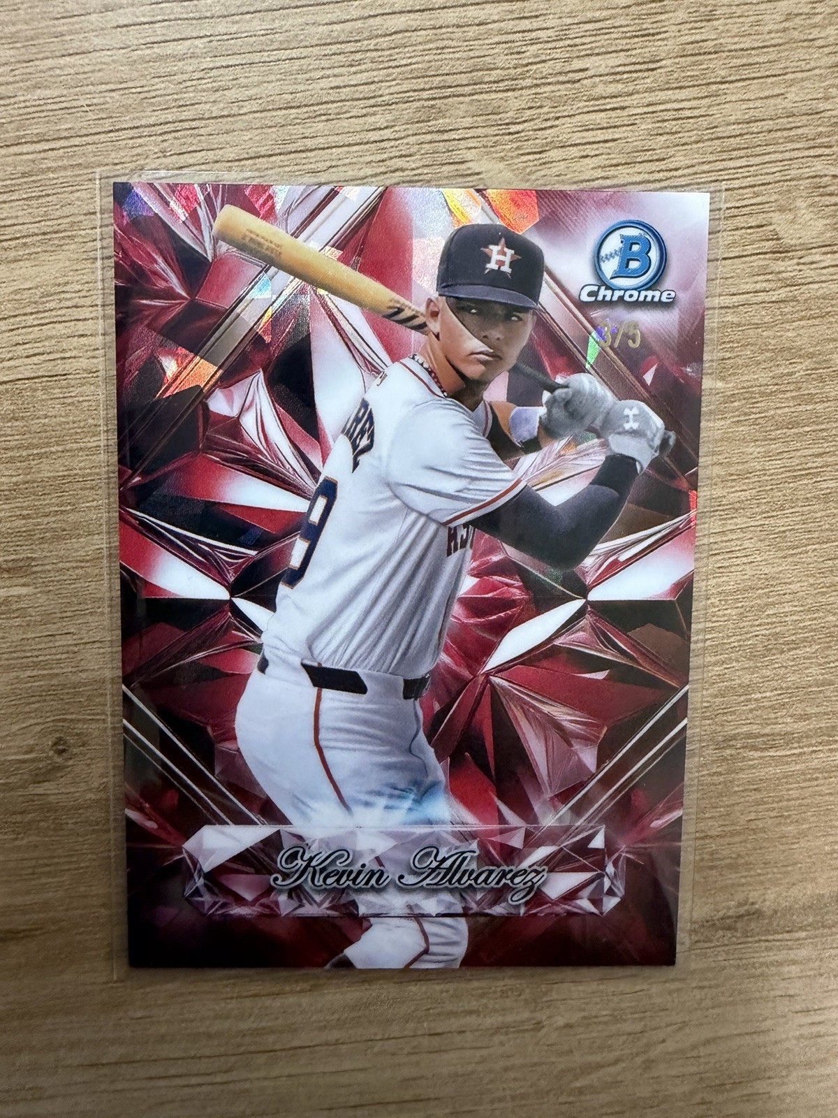 2025 Bowman Chrome Sapphire Red Sapphire Selections Kevin Alvarez /5 Astros