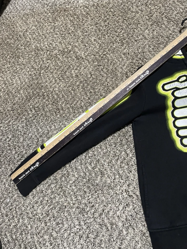 Tony Hawk Hoodie Esqueleto Brilho M Preto Ossos Neon Zíper Completo Gráfico Halloween - Imagem 4 de 4