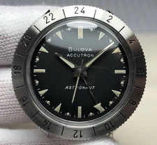 Restored 1968 Bulova Accutron Astronaut GMT Tuning Fork 214HN Men's Watch