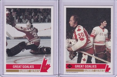 Great Goalies 1992 Future Trends '76 Canada Cup Card 109 Cheevers Tretiak