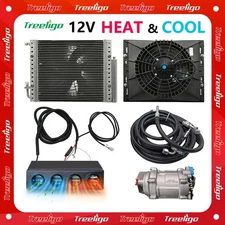 12V Under Dash Air Conditioner Cool&Heating Universal Car AC Compressor Kit