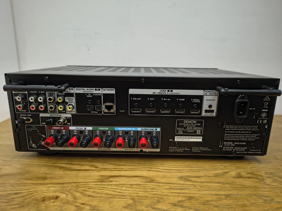 Denon AVR-S650H 5.2 AV-Receiver, Alexa Kompatibel, Bluetooth, HEOS, Spotify  - Bild 4 von 4