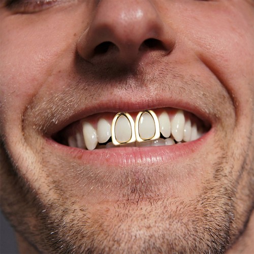 3 Pcs Golden Teeth Cap Tooth Caps Grills for Your Cosplay Jewelry - Picture 9 of 12