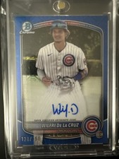 2025 Bowman Chrome - Mega Box Chrome Prospect Mojo Autographs Wilfri De La Cruz