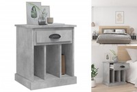 Nachttische2Er Set Betongrau 43X36X50 Cm Nachtkonsole Nachtschrank
