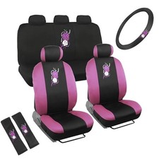 SC-452-PK Pink Hawaiian Floral Design Seat Covers for Car, SUV - Car