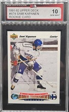 91-92 Upper Deck Sami Kapanen Rookie 🚨🚨🚨 KSA 10 Gem Mint 
