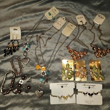 Lot of 14 Pcs. Jewelry Bundle Earrings Necklaces Bracelets Butterfly Hair Clips