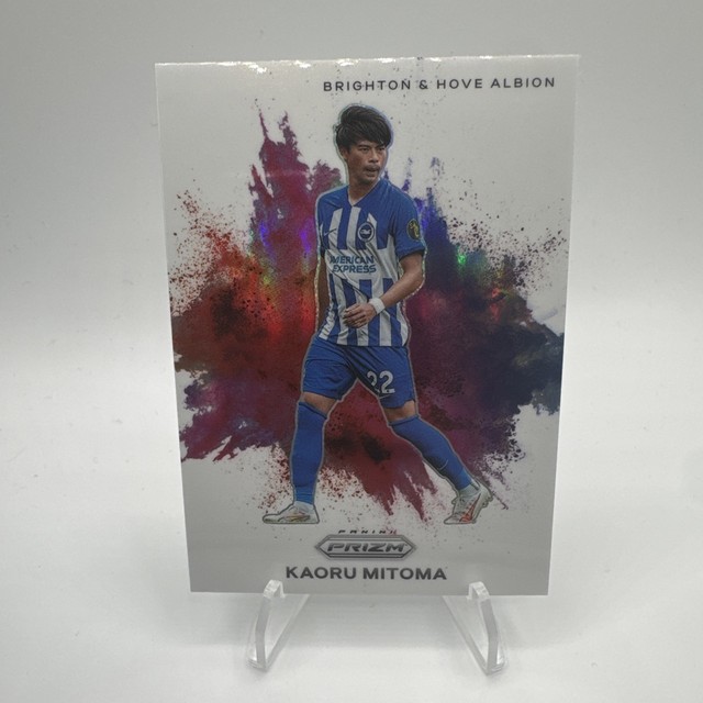2023-24 Panini Prizm EPL Soccer Kaoru Mitoma Color Blast SSP Card