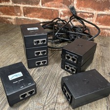 Lot of 7 Ubiquiti 48V PoE Adapters w/ Gigabit LAN Port   Preowned