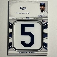 2022 Topps JERSEY NUMBER MEDALLION RELIC ROOKIE Wander Franco JNM-WF