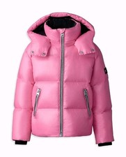 Mackage Jesse Kids Down Puffer Jacket Bright Pink Sz 4