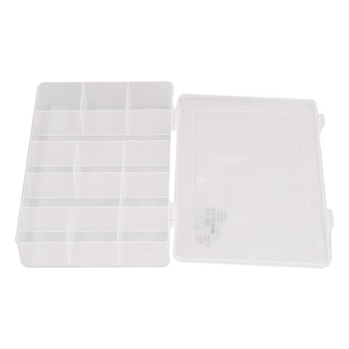 Clear Plastic Jewelry Box Organizer 12 Grids Divided Storage Container Case New - Picture 11 of 23