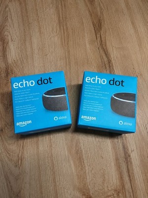 2 x Amazon Echo Dot 3rd Gen. Smart Lautsprecher, Anthrazit ,Alexa