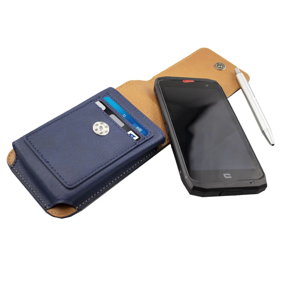 caseroxx Borsa all'aperto per Alcatel U5 HD in azzurro fatto di vera pelle - Immagine 2 di 4