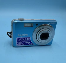 Sanyo VPC-E1500TP 14.0MP Digital Camera - Blue Untested