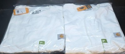 Carhartt K87 Loose Fit Short Sleeve Heavy  Pocket T Shirt Size Large 2 Shirts