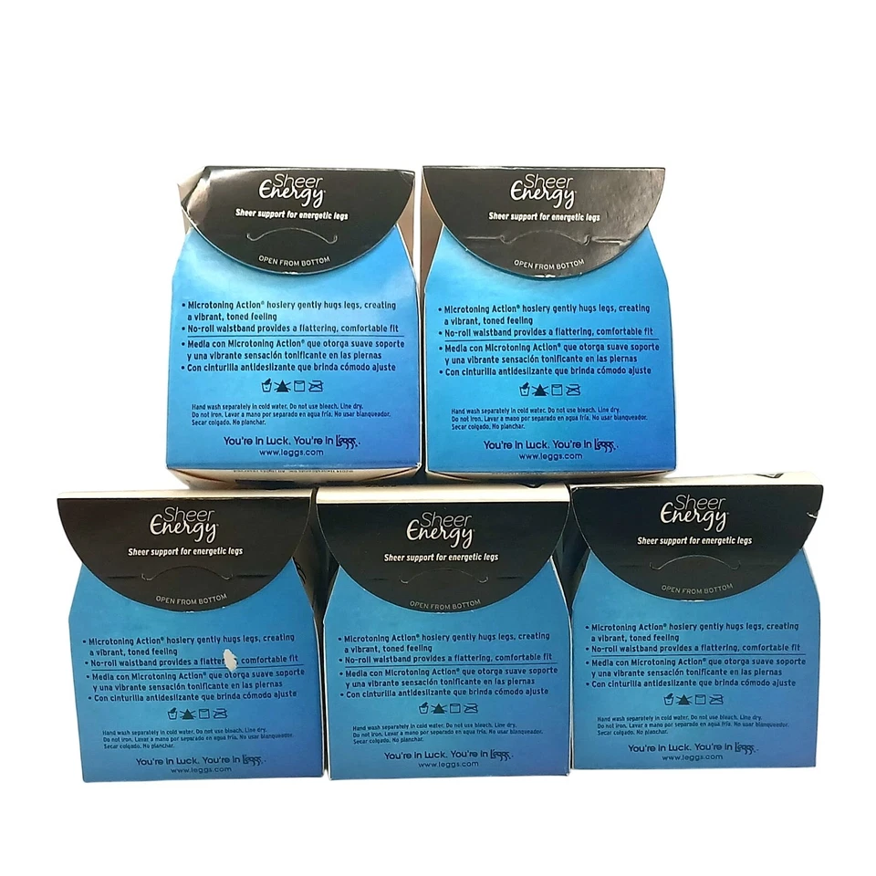 L'eggs Sheer Energy Medium Support Leg size A Color: Nude Control Top 5 Pairs - Image 2 of 3