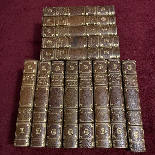 Writings of Washington Irving 13 Vol Odd Set Signed Numbered GP Putnam’s Sons