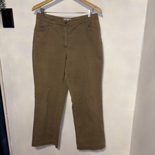 NWT Coldwater Creek Womens Beige Brown Natural Waist Pant Size 14