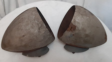 2 Vtg 1937 1938 Chrysler Desoto Headlight Buckets With Mounts Rat Hot Rod 2 Vtg 1937 1938 Chrysler Desoto Headlight Buckets With Mounts Rat Hot Rod