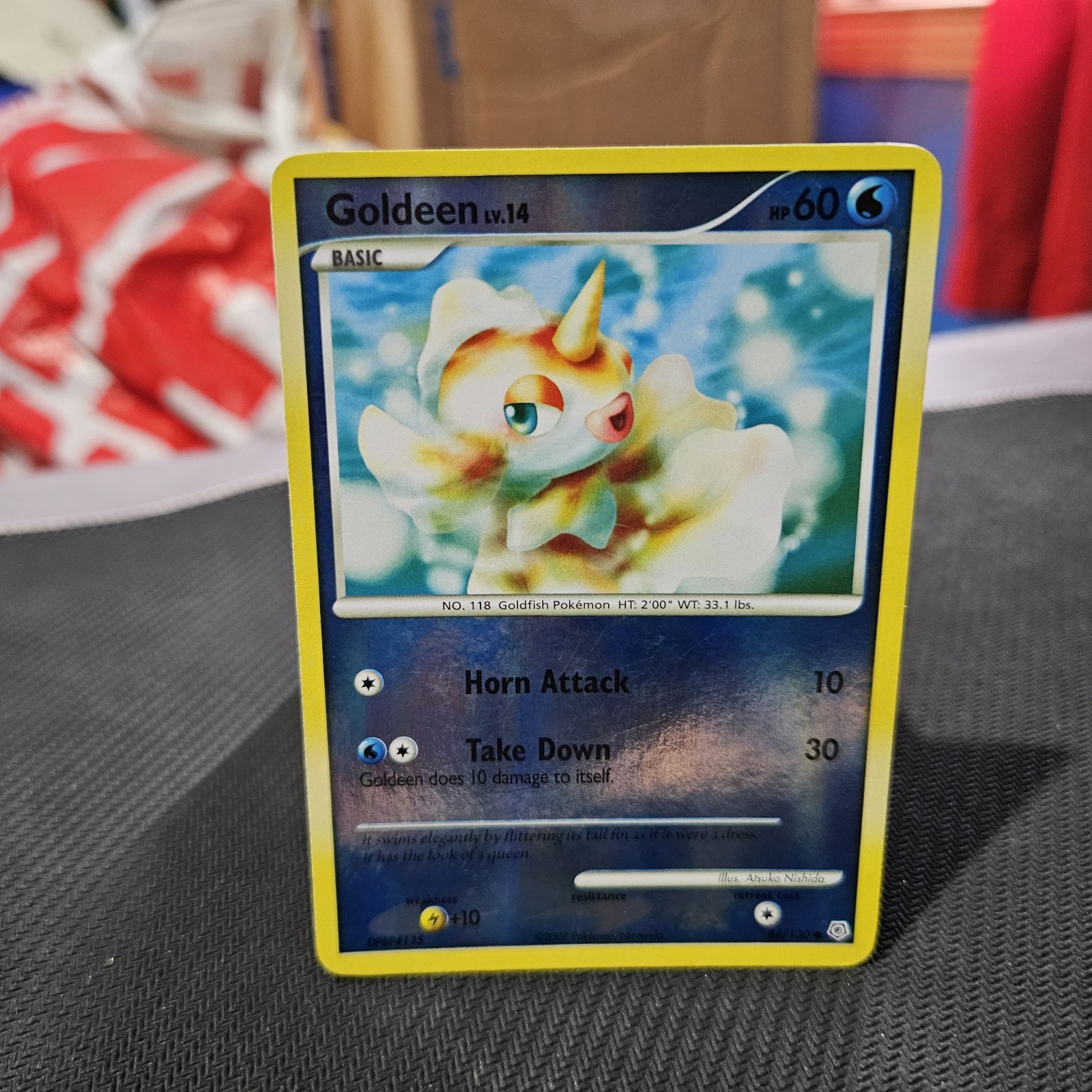 Goldeen Pokemon TCG Diamond & Pearl Reverse Holo Common Card #84/130