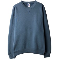 Used 90'S Russell plain blank sweatshirt men's size XL equivalent vintage