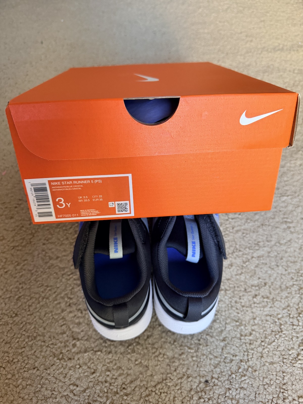 Size 3 (PS) - Nike Star Runner 5 Kids Blue Crystal