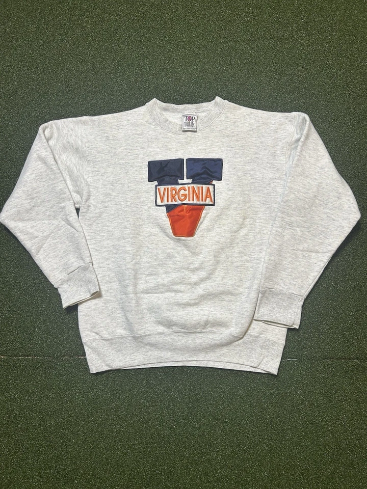Vintage Virginia Cavaliers Crewneck Sweatshirt Size Medium 90s Sportswear NCAA - Image 2 of 4
