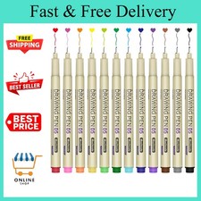 Muchcute 05 Micro Fineliner Drawing Art Pens 12 Colors 0.45mm Extra Fine Point