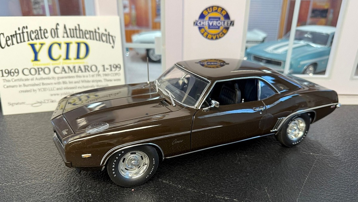1/18 scale, YCID, 1969 COPO CAMARO in BURNISHED BROWN, 1 of